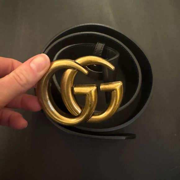 Gucci Accessories - Gucci Black and Gold Women's Belt